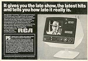 "RCA TV (Gary COOPER)" Annonce U.S. originale entoilée