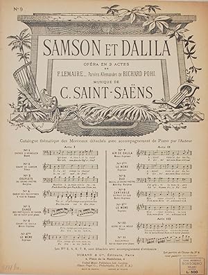 Samson et Dalila. Opera en 3 acts (Acte II, n. 9)