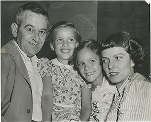 Original photograph of William Wyler, Margaret Tallichet, and their children, circa 1949