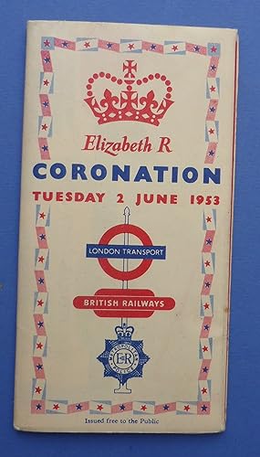 London Transport / British Rail Elizabeth R Coronation Underground / Rail Map