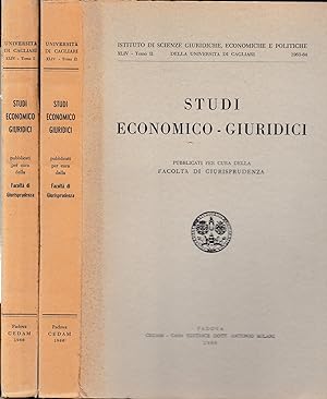 Studi Economico-Giuridici, vol. XLIV - tomi I e II. Due volumi
