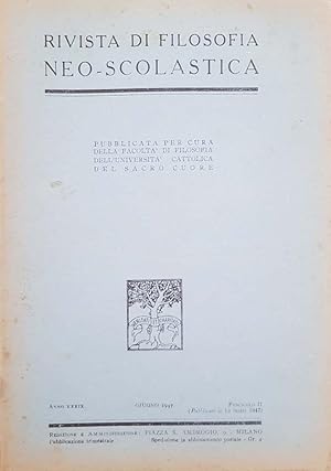 Rivista di filosofia neo-scolastica. Giugno 1947, fascicolo II