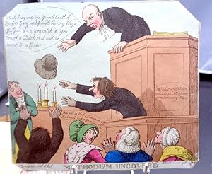 Methodism Uncover'd. "Catch it you son of a b**ch".Hand Coloured Caricature.