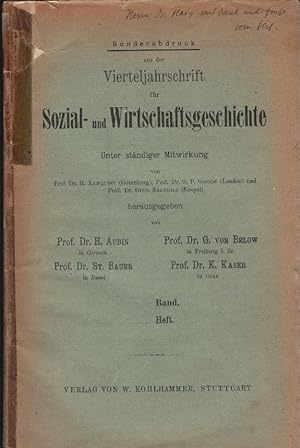 Allgemeine Wirtschaftsgeschichte des Mittelalters (= Sonderdruck aus: Vierteljahresschrift für So...