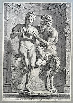 Paon, instruit un jeune Faune, que l'on dit etre Apollon.