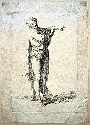 Man, Standing, His Arm Pointing Horizontally