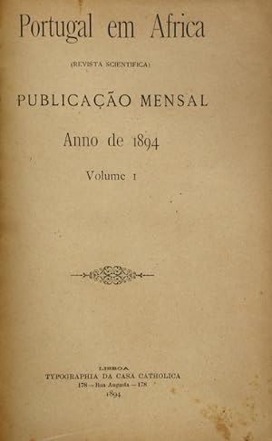 PORTUGAL EM AFRICA: REVISTA SCIENTIFICA. [12 VOLUMES]