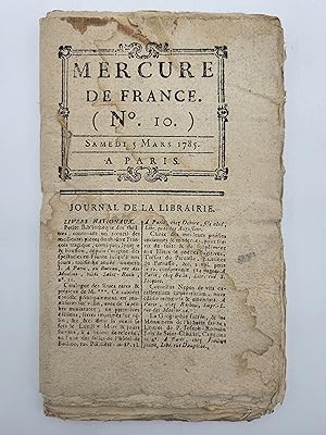 Mercure de France (No. 10) Samedi 5 Mars 1785.