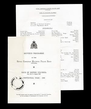 [Police] Souvenir Programme of the Ottawa RCMP Bands' 1958 Centennial Year Tour of BC
