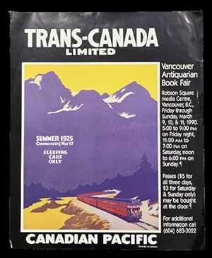 Trans-Canada Limited, Canadian Pacific, Vancouver Antiquarian Book Fair Poster, 1990