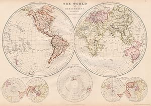 The World in Hemispheres, on various projections; The world on the plane of the Equator; Southern...