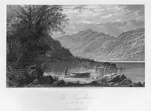 VIEW OF THE SUSQUEHANA AT HUNTER'S GAP After G.PERKINS Engraved by HINSHELWOOD,1874 Historical Am...