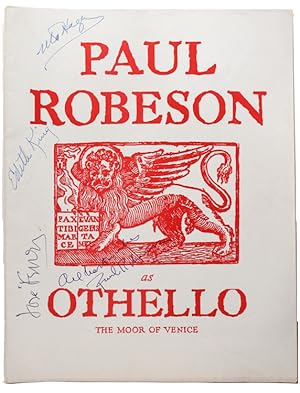 Paul Robeson as Othello: The Moor of Venice [Cover Title]. [Original Theatre Programme for]: The ...