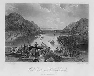 VIEW OF WEST POINT and the HIGHLANDS After HENRY FENN Engraved by HUNT,1874 Historical Americana ...