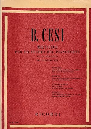 B. Cesi Metodo per lo studio del pianoforte in 12 fascicoli, fasc. II:Esercizi e scale