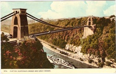 Clifton Suspension Bridge Leigh Woods LOCAL PUBLISHER Harvey Barton 1961