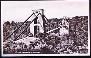 Bristol Clifton Suspension Bridge Real Photo Postcard Local Publisher Harvey Barton