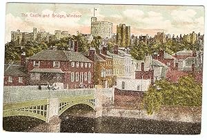 Windsor the Castle and Bridge 1908 Vintage Postcard