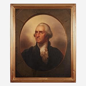 "George Washington, Patriae Pater" Rembrandt Peale Original Oil Painting.