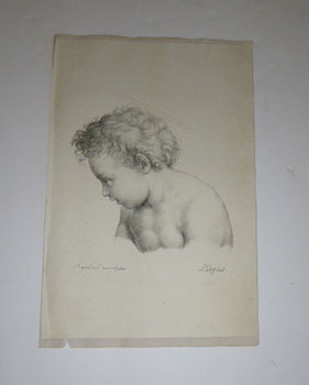 Portrait of a Child looking left. First edition of the lithograph.