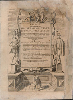 Title page to [America.-Part IX.-Latin.] Americæ nona & postrema pars. Qua de ratione elementorum...