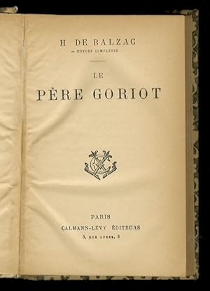 Le Père Goriot.