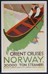 Norway Orient Cruises 20,000 Ton Steamers Postcard