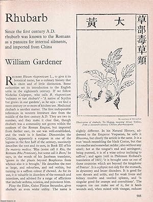 Rhubarb: Chinese Pharmacopoeia. An original article from History Today magazine, 1971.