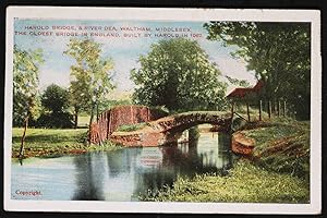 Waltham Harold Bridge River Dea Built by King Harold 1062 Vintage Middlesex Postcard