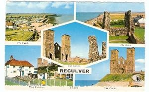 Reculver Kent Multiview King Ethelbert Collectable Publisher Valentine's Postcard