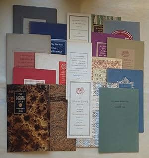 COLLECTION OF 18 PAMPHLETS LISTING THE NUMBERED SERIES OF PUBLICATIONS OF THE LIMITED EDITIONS CLUB
