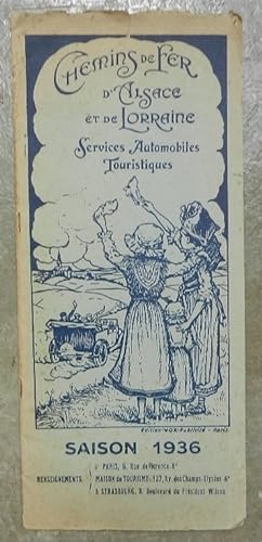 Chemins de fer d'Alsace et de Lorraine. Services automobiles touristiques. Saison 1936.