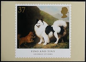 Dogs Artist George Stubbs Royal Mail Stamp 1991 Postcard