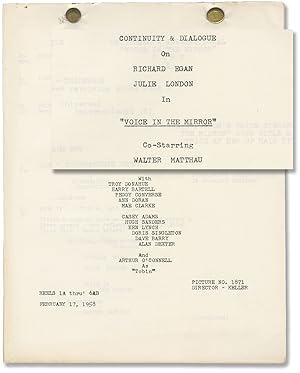 Voice in the Mirror (Original post-production screenplay for the 1958 film)