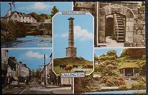 Callington Cornwall Postcard New Bridge Old Clink Fore Street Kithill Monument