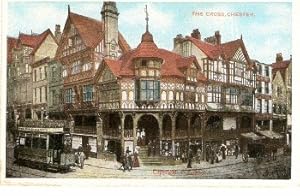 Chester Postcard The Cross Vintage Tram