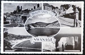Swanage Dorset Postcard 1963 Corfe Castle Kingston Village Studland Lulworth Cove Real Photo