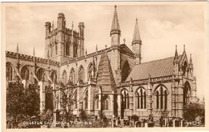 Chester Cathedral Publisher Valentine's Sepia Series Vintage Postcard