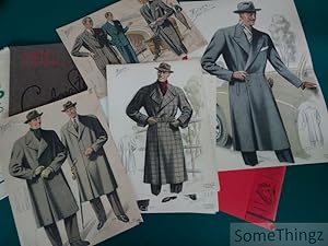 Rare collection of 4 maps on Men's Fashions (1935-1954).