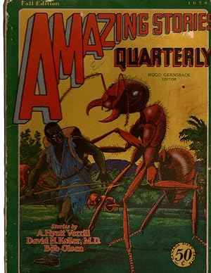 AMAZING STORIES QUARTERLY : FALL EDITION 1928. RARE EARLY CLASSIC SCIENCE FICTION PULP MAGAZINE, ...