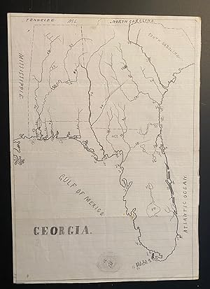MAP, Manuscript, USA, Georgia and Florida.
