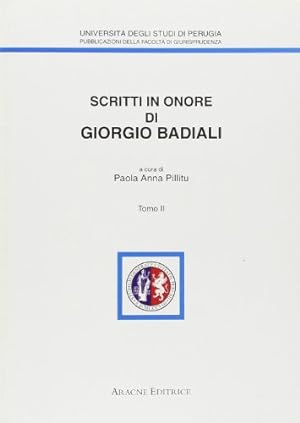 Scritti in onore di Giorgio Badiali Tomo 1 e 2