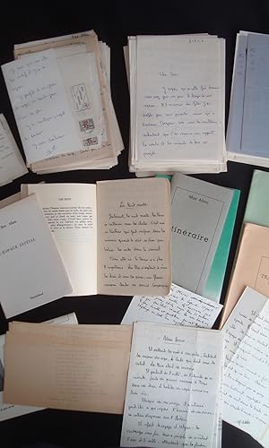 Correspondance et autographes adressés au peintre et écrivain Michel Degenne : 142 lettres écrite...