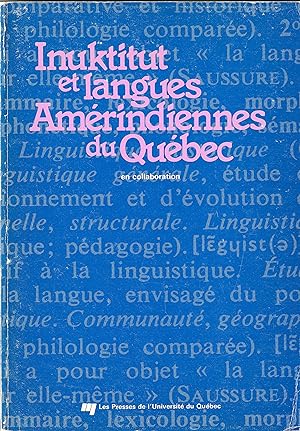 Inuktitut et langues Amérindiennes du Québec