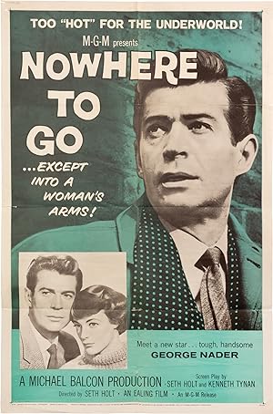 Nowhere to Go (Original poster for the US release of the 1958 British film noir)