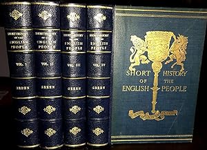 A Short History of the English People: Illustrated Edition in 4 Volumes; 1902-03. Leather Binding