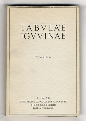 TABULAE iguvinae, editae a Iacobo Devoto. Editio altera.