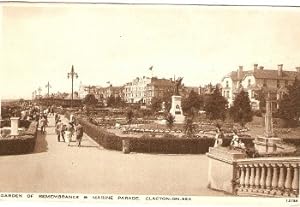 Clacton Postcard Essex Garden Of Rememberance Vintage Postcard