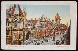 Law Courts London Vintage Postcard