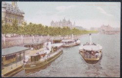 London Postcard Vintage Thames Embankment